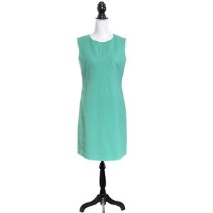 Elize J Collection 10 Mint Green Sleeveless Sheath Dress  Short Scoop Neck Solid